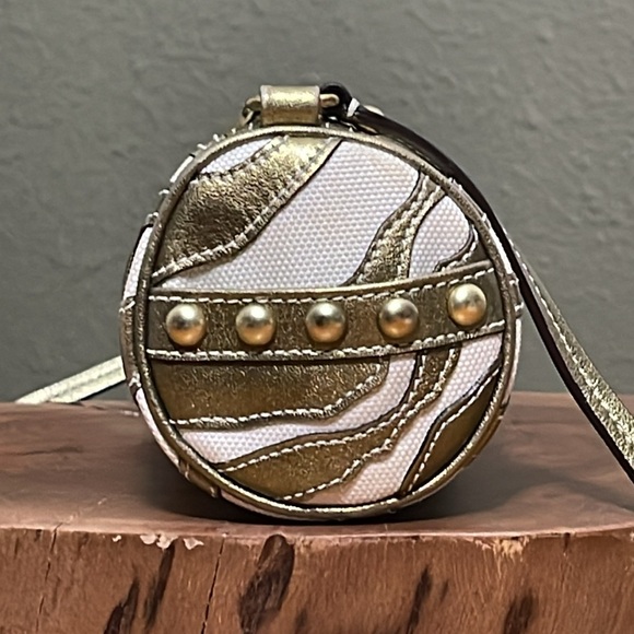 RARE COACH ZEBRA & STUD MINI BARREL CROSSBODY - Picture 4 of 13